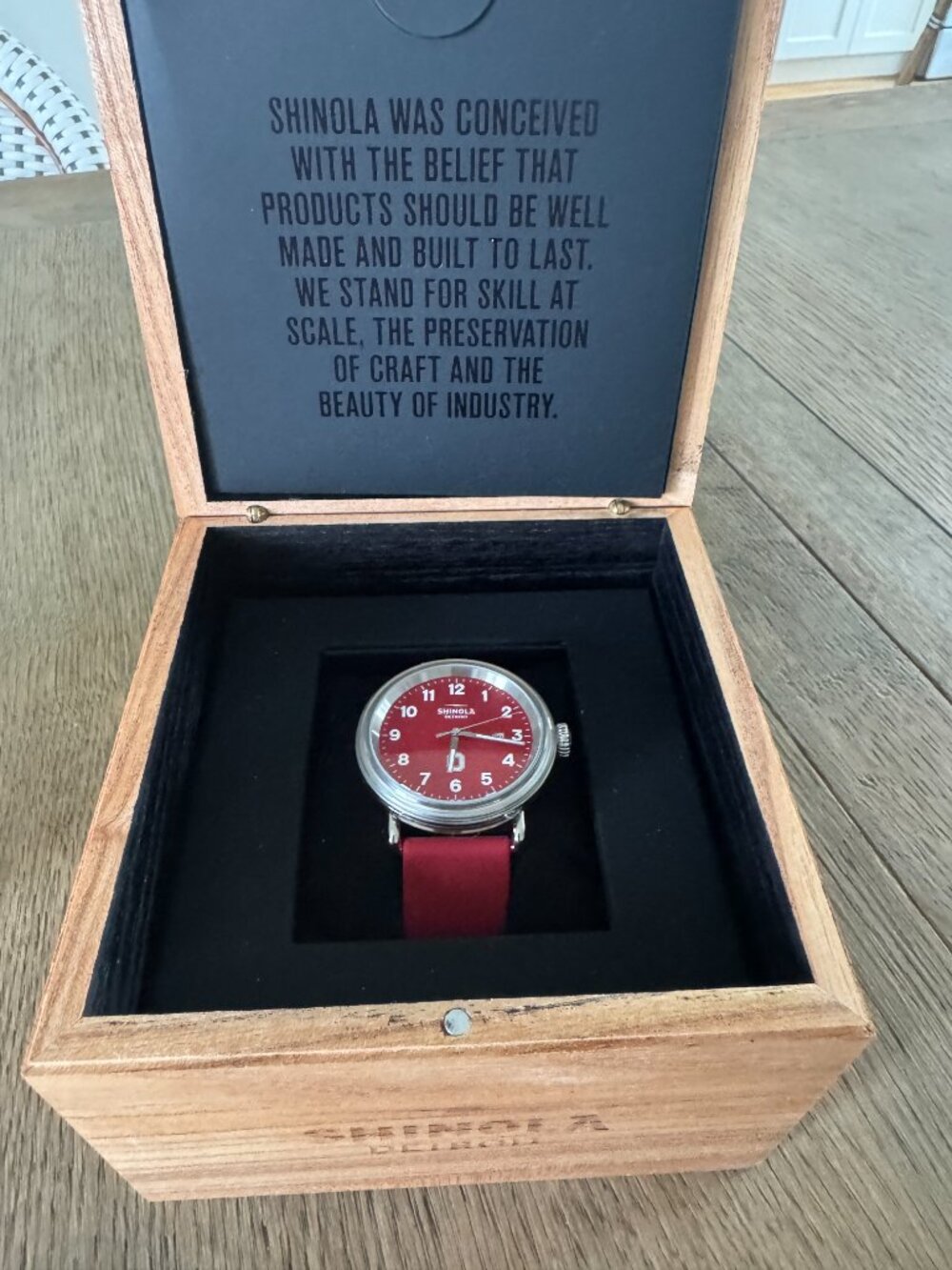 NWT Shinola The Buckeye Detrola Ohio Silicone Strap Watch | 43mm | S0120224032